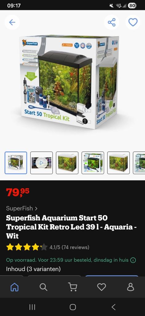 Nieuw aquarium/terrarium superfish 50 start, Dieren en Toebehoren, Vissen | Aquaria en Toebehoren, Nieuw, Leeg aquarium, Superfish