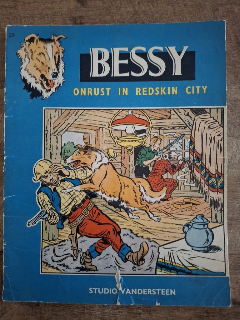 Bessy  Onrust in Redskin city, Gelezen, Willy Vandersteen, Eén stripboek, Ophalen of Verzenden