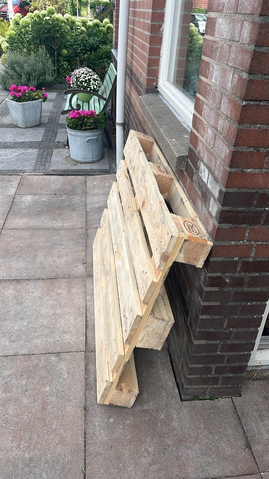 Gebruikte Pallet - Stevig en Veelzijdig, Ophalen, Gebruikt, 50 mm of meer, Pallet