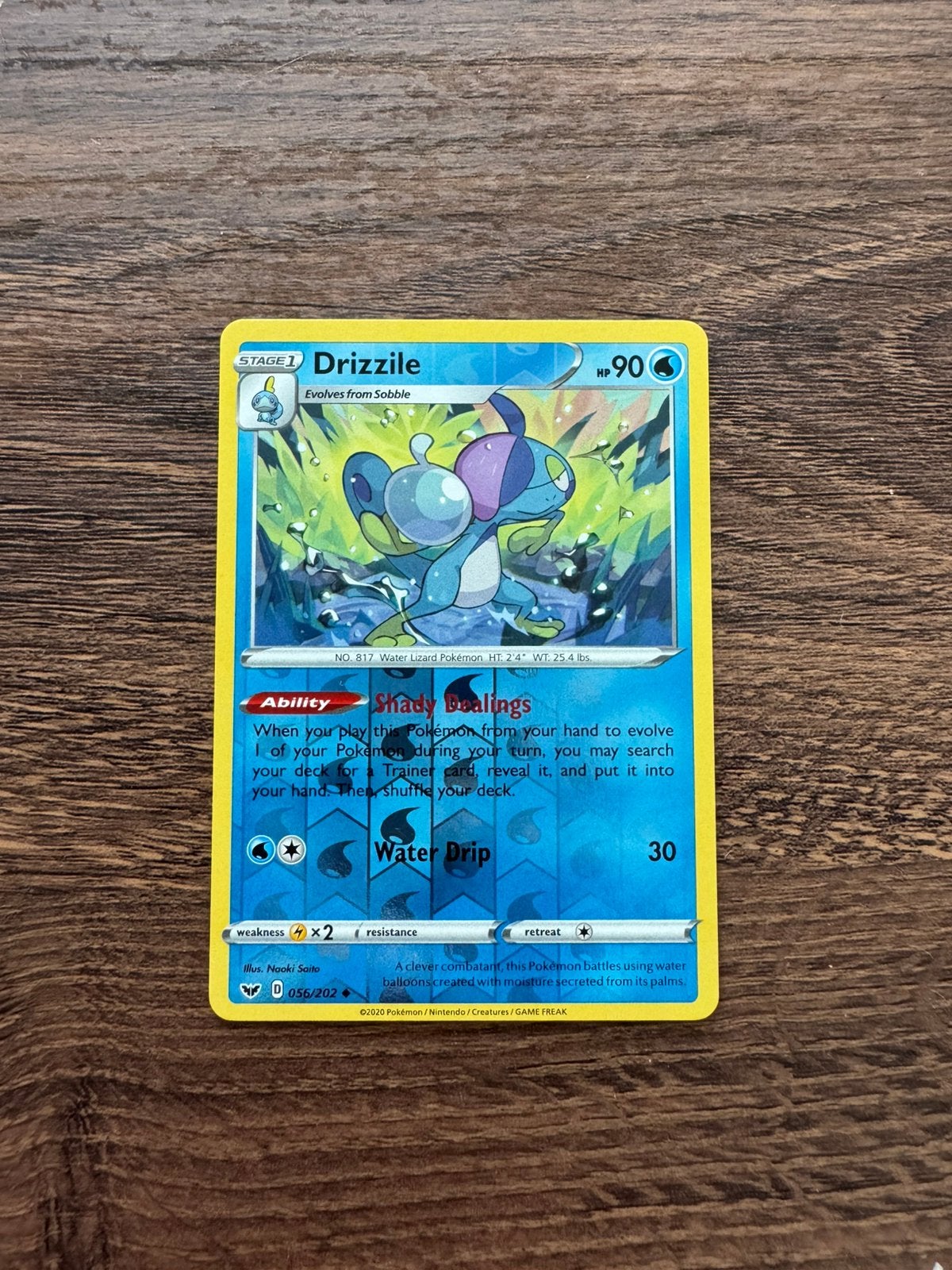 Drizzile (SSH 56) Sword & Shield Reverse Holo, Ophalen of Verzenden, Zo goed als nieuw