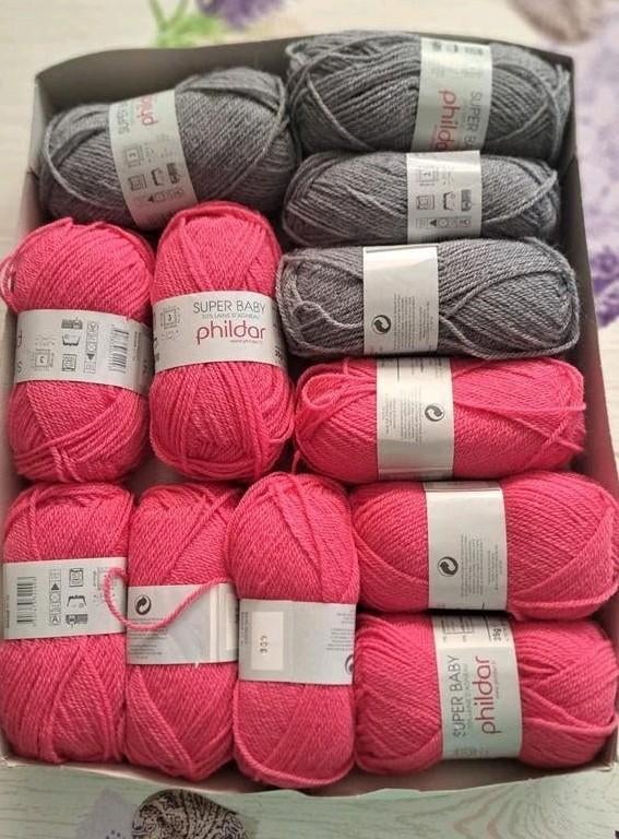 Phildar Super Baby wol - 12 bollen met lamswol, Hobby en Vrije tijd, Breien en Haken, Ophalen of Verzenden, Nieuw, Breien of Haken
