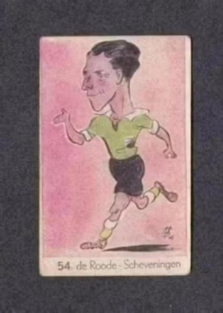 Voetbalplaatje De Roode Scheveningen 1949., Verzamelen, Ophalen of Verzenden, Zo goed als nieuw