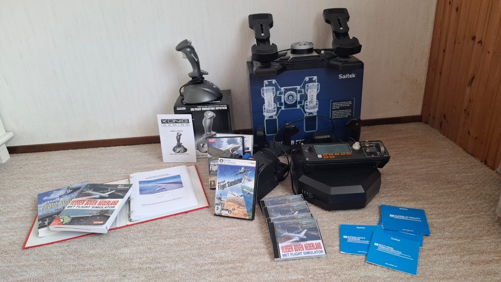 Flight Simulator Set: Saitek Controller & Games, Spelcomputers en Games, Games | Pc, Gebruikt, 1 speler, Ophalen of Verzenden