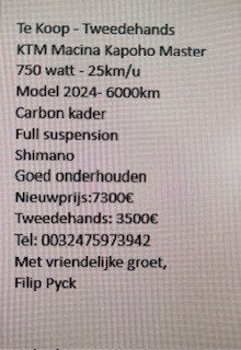 ebike mtb, Fietsen en Brommers, Gebruikt, Schijfrem, 53 tot 57 cm, Ophalen