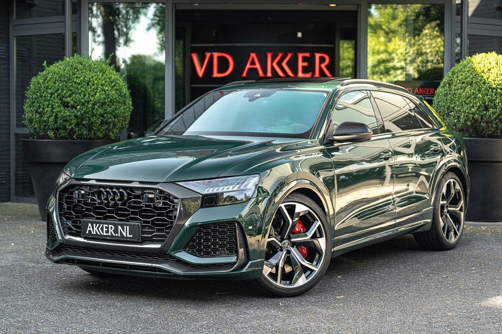 Audi RS Q8 4.0-V8 Dynamic Plus | Goodwood Green | Massage |, Auto's, Audi, Gebruikt, 4000 cc, Bedrijf, SUV of Terreinwagen
