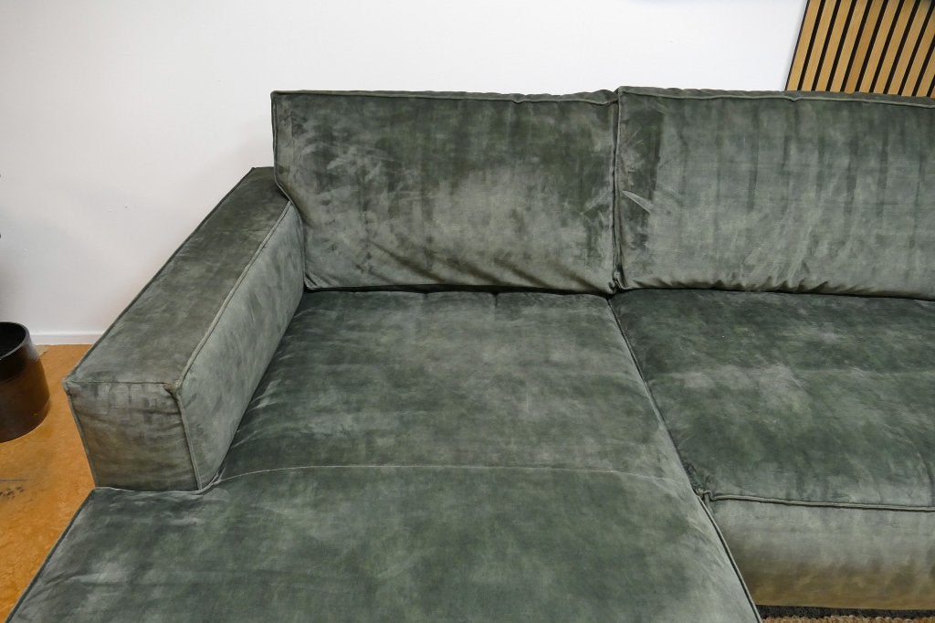 Foto 9 van Chaise Longue Bank XL Velvet Groen [Refurbished]