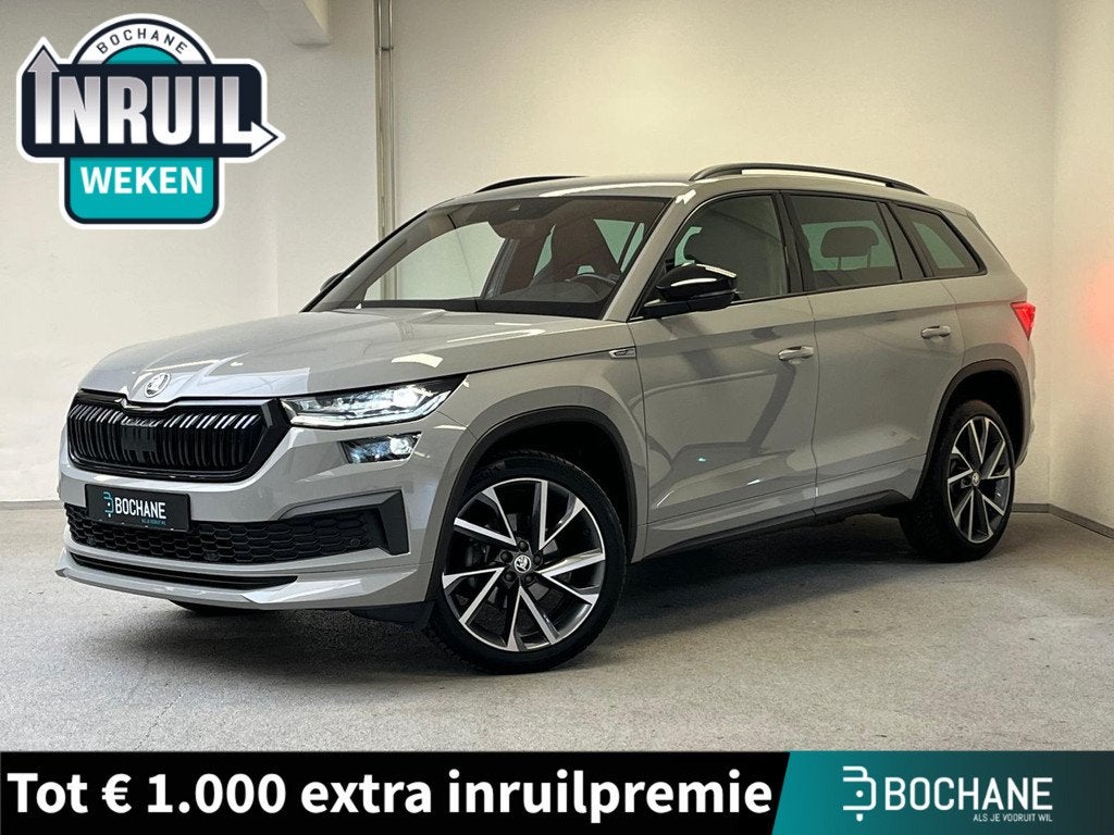 Skoda Kodiaq 1.5 TSI Sportline | Trekhaak | Canton | Leer/Al, Auto's, 4 cilinders, Alcantara, Origineel Nederlands, Bedrijf