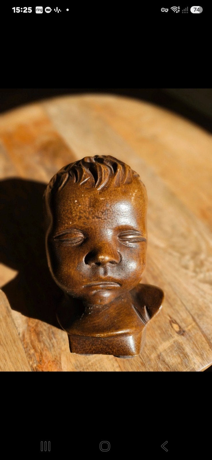 Vintage Buste van een Babyhoofdje, Overige onderwerpen, Minder dan 20 cm, Buste, Ophalen of Verzenden