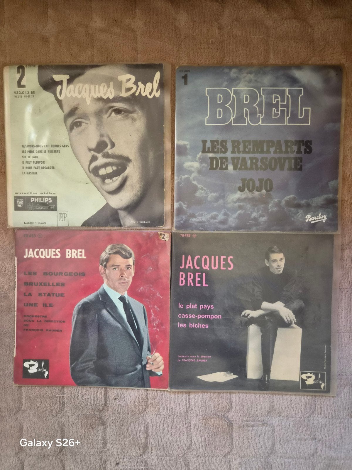 Jacques Brel LP's - Diverse Albums, LP, Gebruikt, Pop, Ophalen of Verzenden
