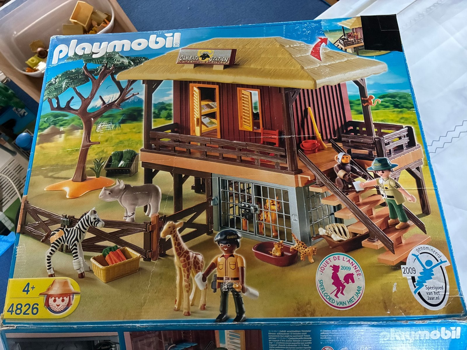 Playmobil 4826 Safari Dierenverblijf met Observatiepost, Kinderen en Baby's, Wild life, Gebruikt, Gebouw, Complete set
