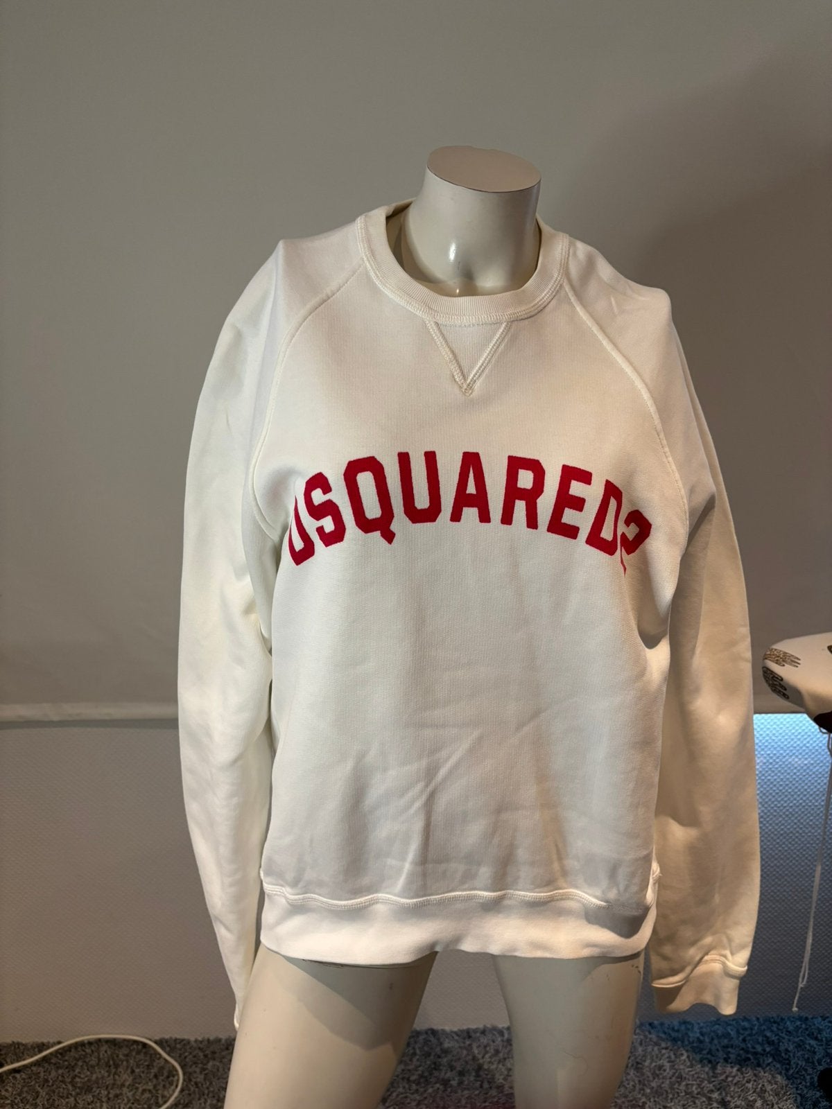 Dsquared2 oversized sweater maat s, ., Wit, Ophalen of Verzenden, Zo goed als nieuw
