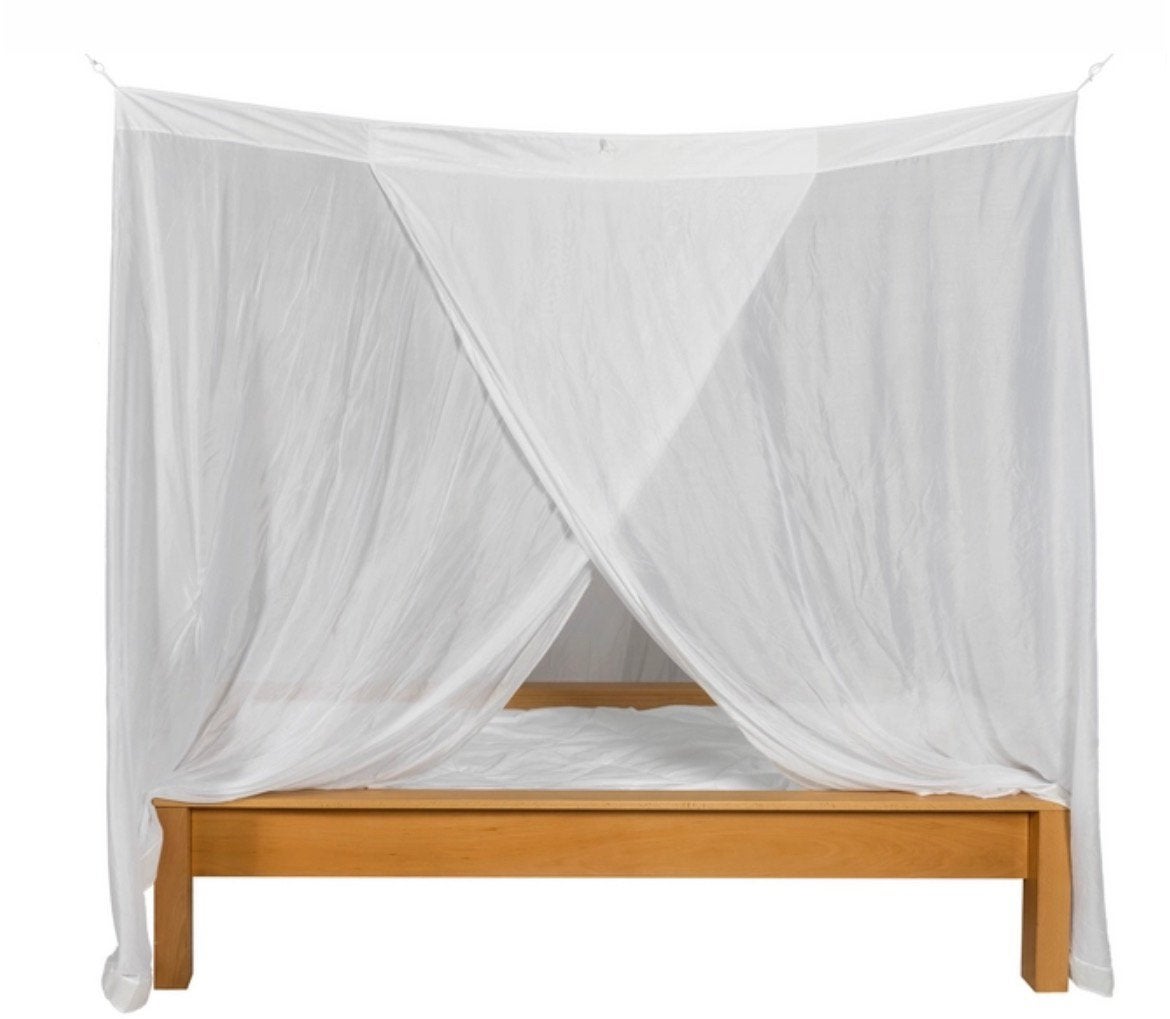 Katoenen klamboe voor bed van 160x200, Ophalen, Gebruikt, Wit, Katoen