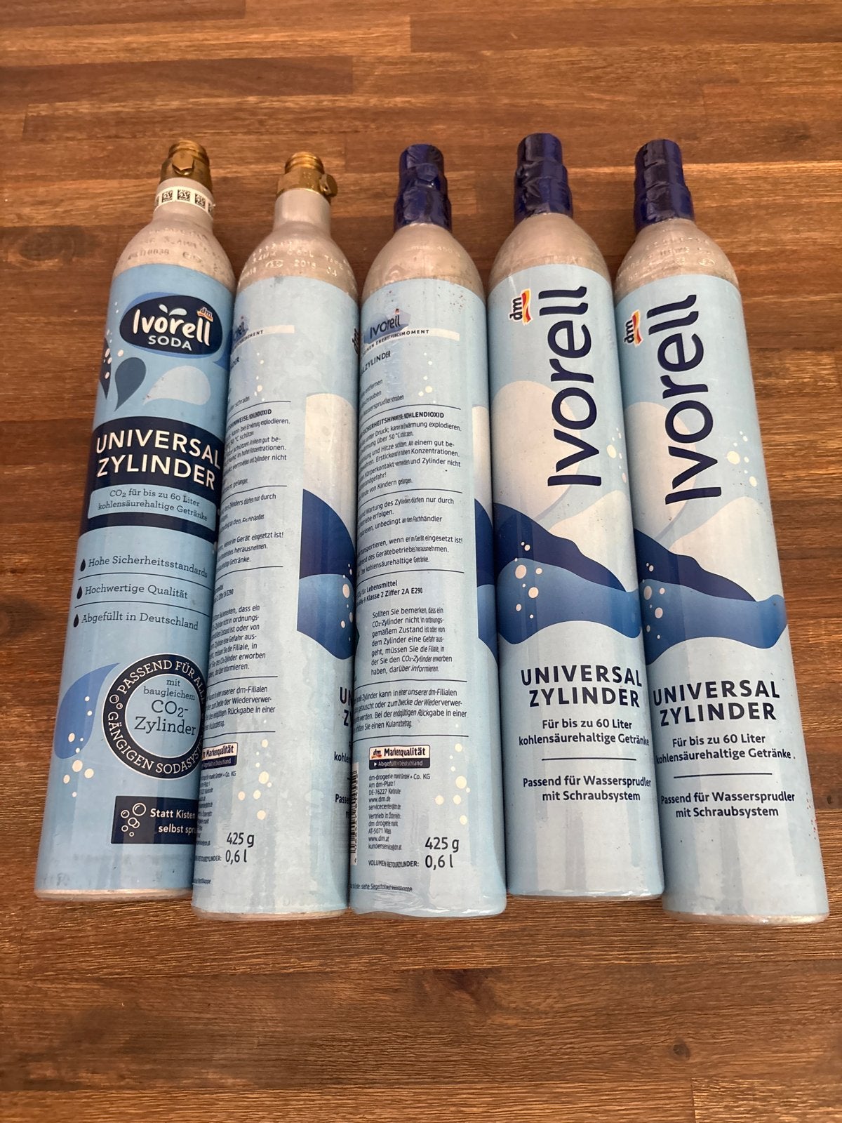 Ivorell Soda Universal CO2 Cilinders (5 stuks), Ophalen of Verzenden, Gebruikt