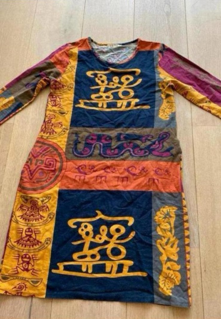 Etnische jurk M nieuwstaat, Maat 38/40 (M), Blauw, Ophalen of Verzenden, Zo goed als nieuw