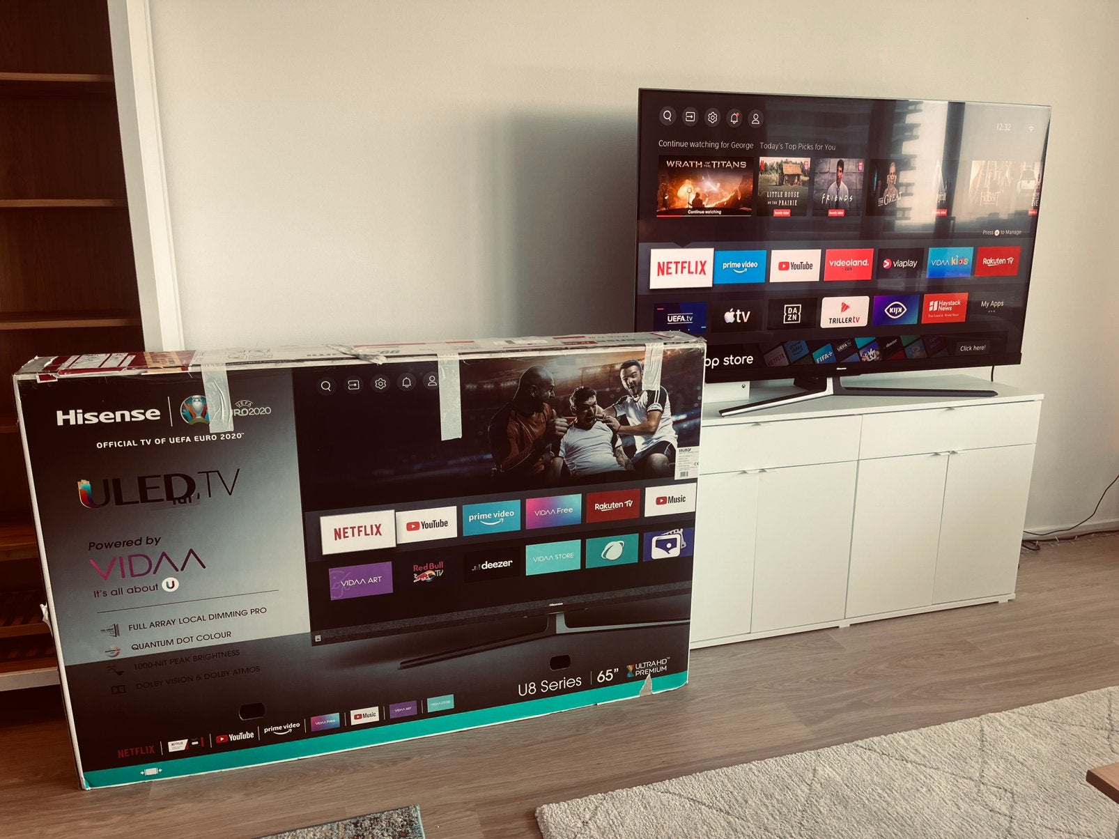 65” U8 Series Hisense ULED TV, 50 Hz, Zo goed als nieuw, 100 cm of meer, Ophalen