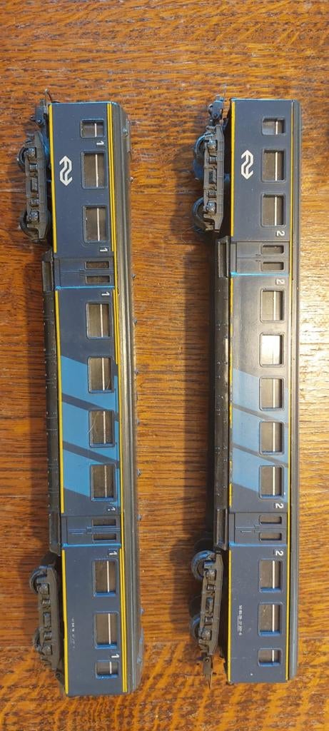 NS Intercity Rijtuigen (2 stuks) - Modelspoor, Overige merken, Gebruikt, Gelijkstroom of Wisselstroom, Wagon