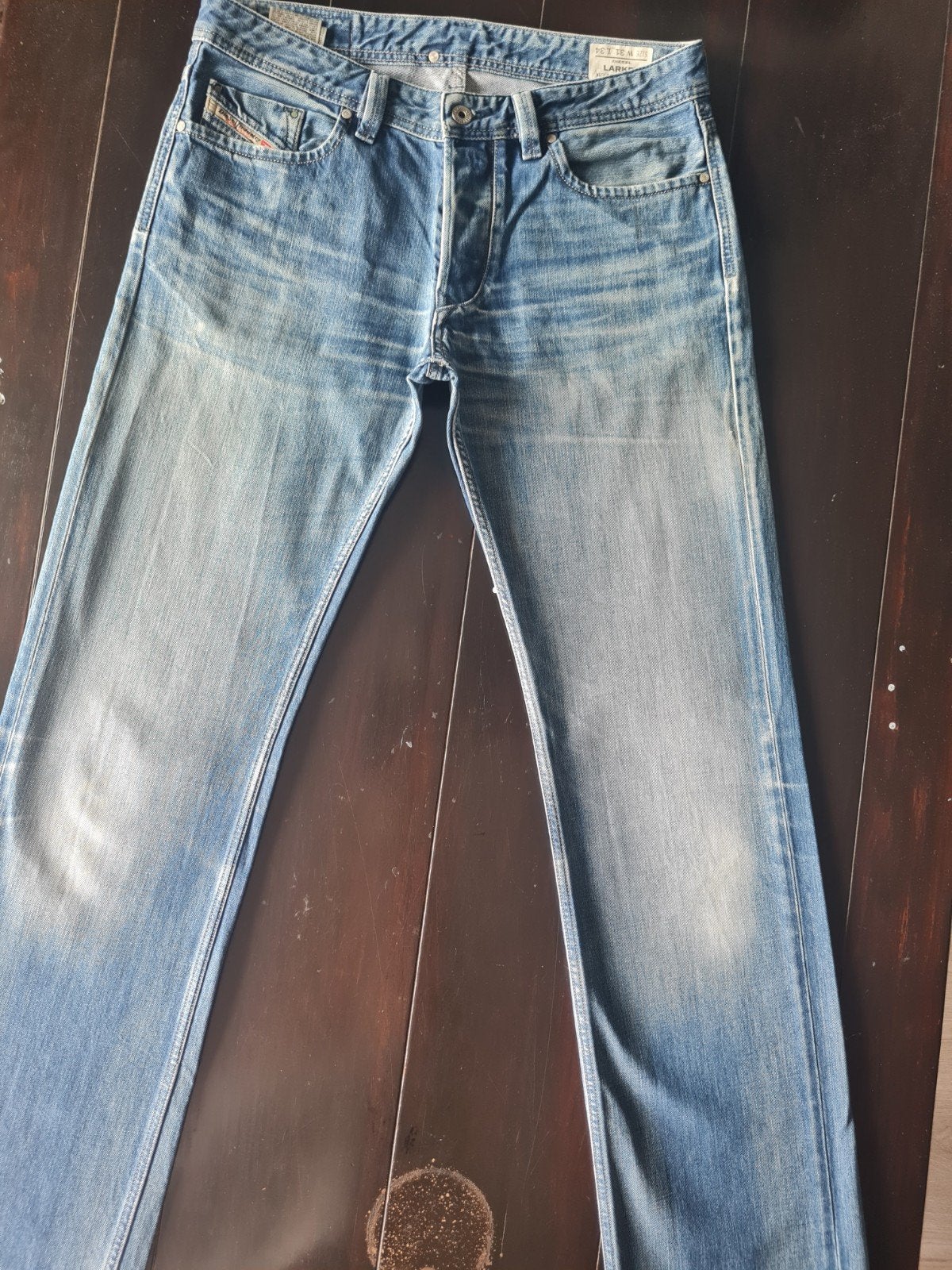 ZGAN CLASSIC DIESEL LARKEE REGULAR STRAIGHT JEANS SIZE 31/34, Diesel, Blauw, W32 (confectie 46) of kleiner, Ophalen of Verzenden