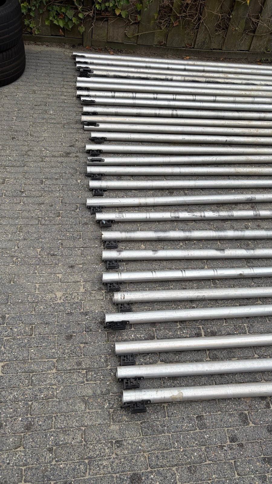 26 Aluminium Weidepalen 2 Meter, Tuin en Terras, Ophalen, Gebruikt, Aluminium, Overige typen