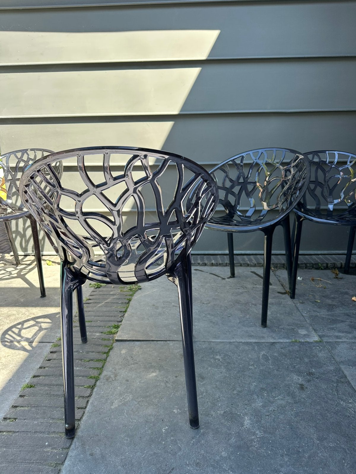 Siesta crystal tuinstoelen grijs, Ophalen, Gebruikt