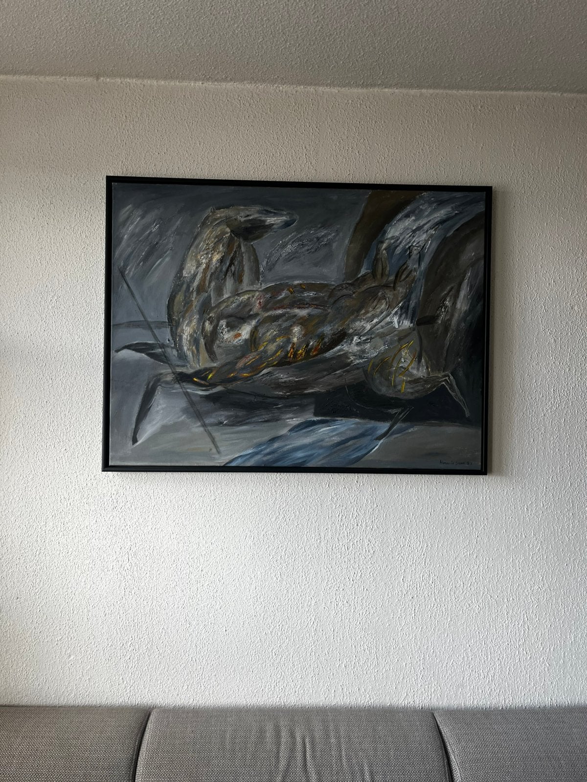 Horacio Silva – “Paard met Ruiter” (1987) – groot origineel, Ophalen