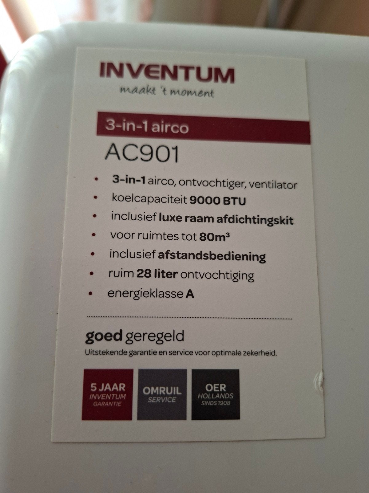 mobiele airco 1 jaar oud, Gebruikt, Afstandsbediening, 3 snelheden of meer, Ophalen of Verzenden