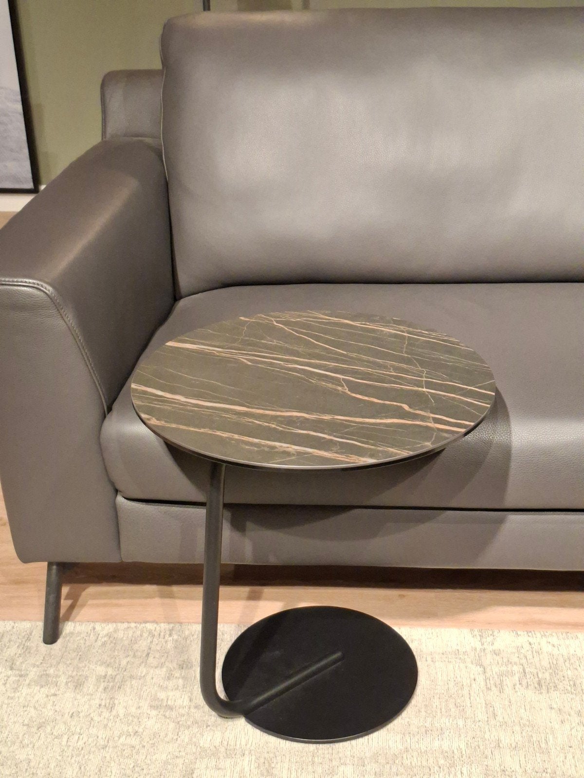 Showroommodel Montel Bijzettafel keramiek, Ophalen, Minder dan 50 cm, Overige materialen, Rond