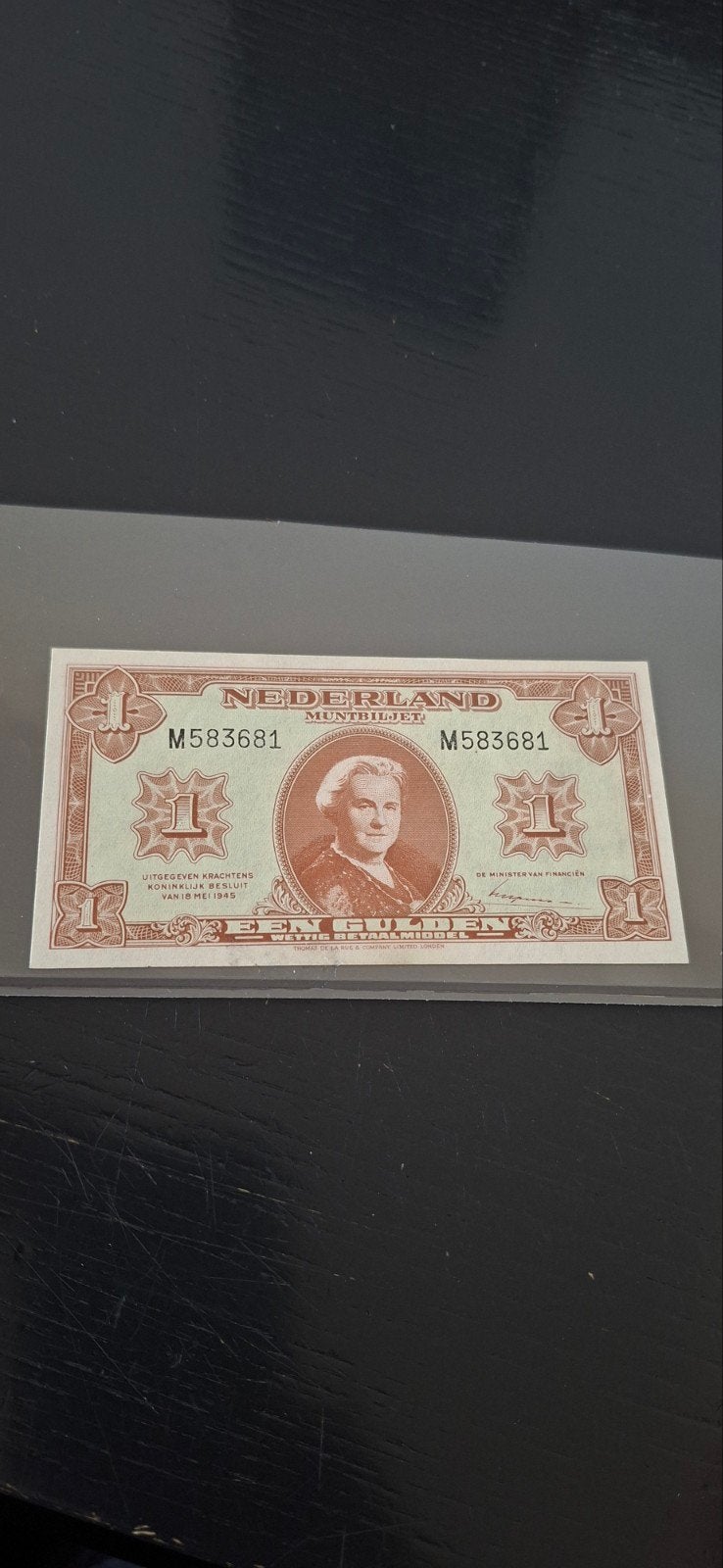 1 gulden biljet 1945 1 lett 6 cijf. Unc bieden, Ophalen of Verzenden