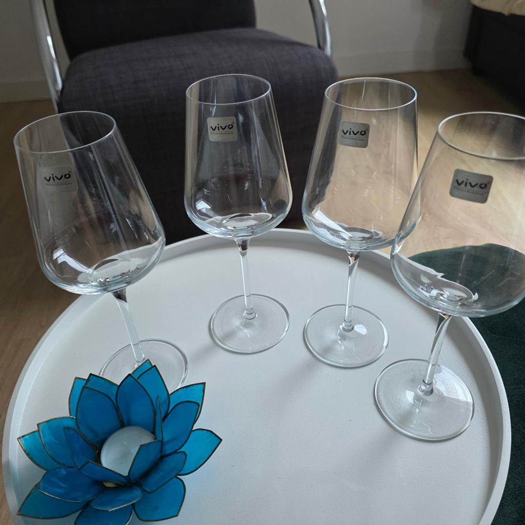 Vivo Villeroy & Boch Witte Wijnglazen (4 stuks), Nieuw, Ophalen of Verzenden, Overige merken, Glas