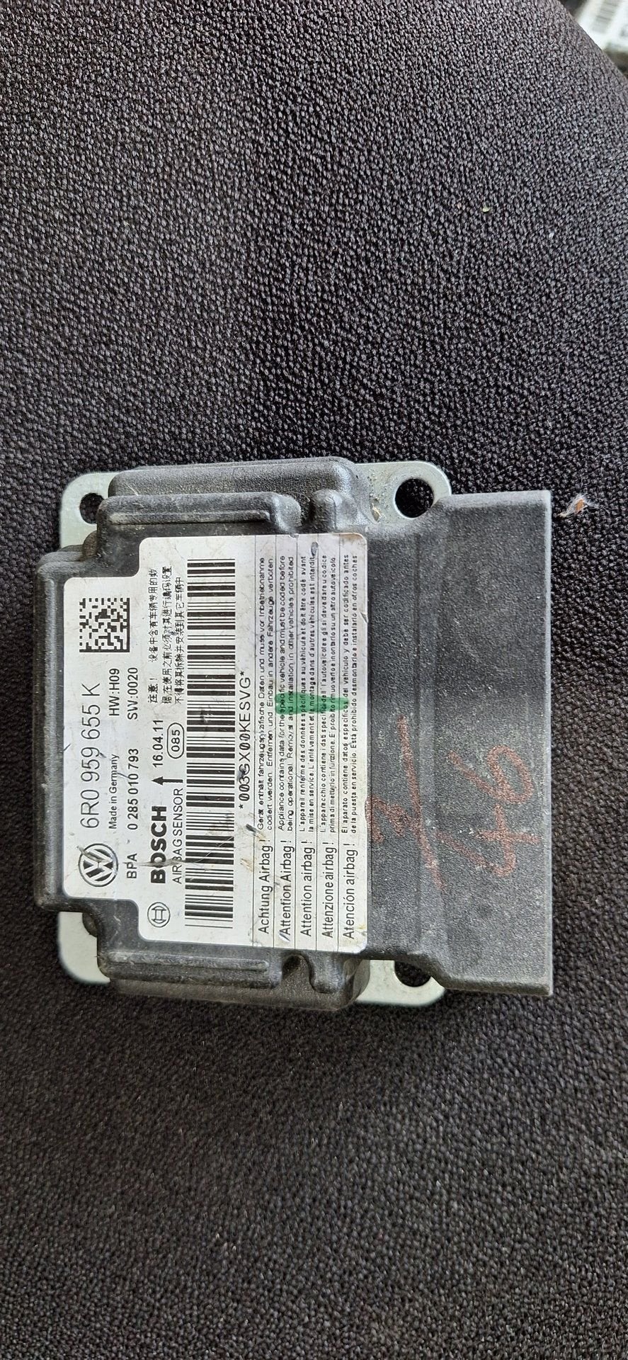Originele Airbag Stuurmodule Computer Sensor VW Polo 6R Bosc, Gebruikt, -, Volkswagen, -