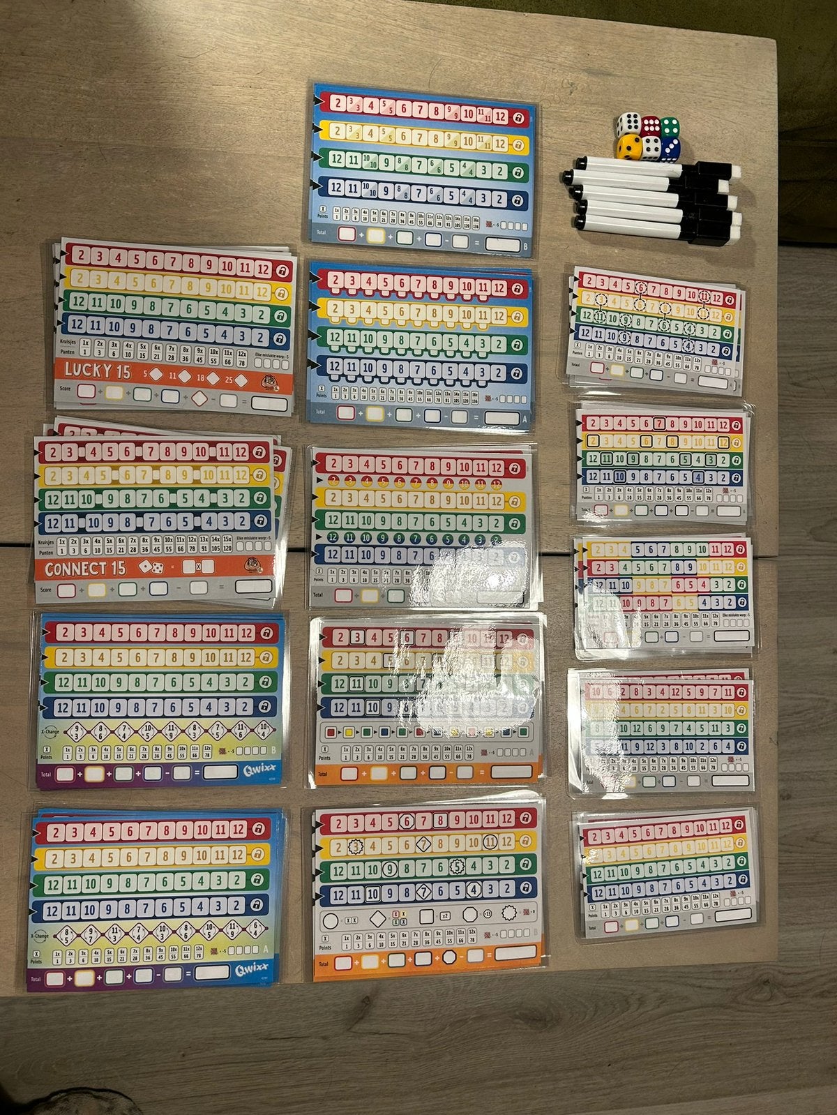Qwixx geplastificeerde score kaarten, Ophalen of Verzenden, Nieuw