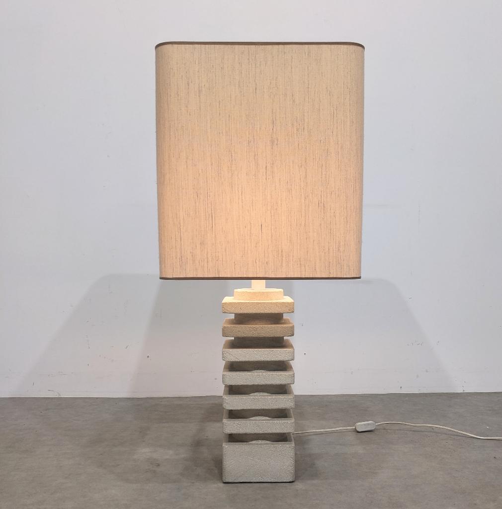 Brutalist vintage stenen lamp, Ophalen, Zo goed als nieuw