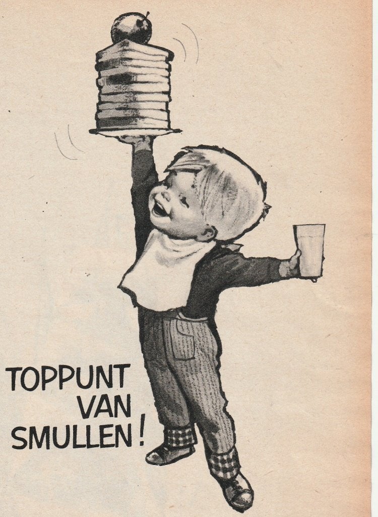 retro reclame 1964 Calvé pindakaas toppunt van smullen, Verzenden, Overige typen