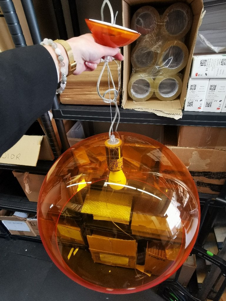 Oranje lamp, Ophalen, Gebruikt