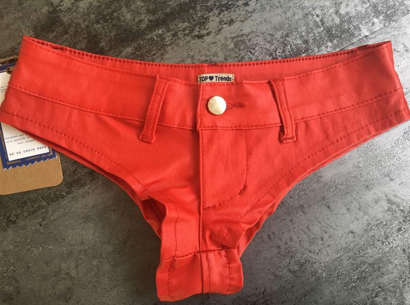 Rode leren hot pants dames sexy broekje hotpants, Maat 38/40 (M), Kort, Verzenden, Nieuw