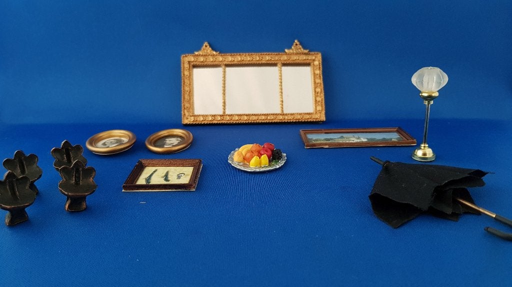 Vintage poppenhuis decoratie stukken. Schaal 1:12. 5A43, Tweedehands verkoop, Gebruikt, Ophalen of Verzenden, Geen@idee.nl