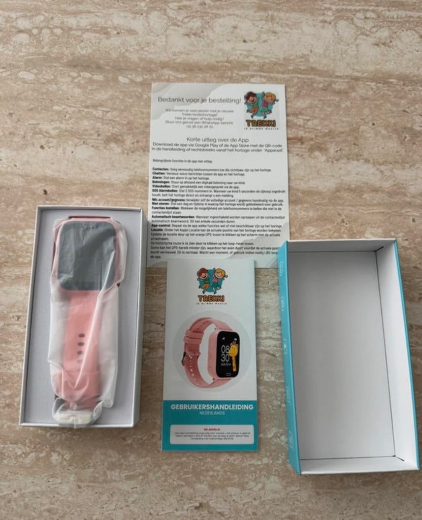 TREKKI Kindersmartwatch - Roze GPS Horloge voor Kinderen, Sieraden, Tassen en Uiterlijk, Smartwatches, Ophalen, Nieuw, Roze, GPS