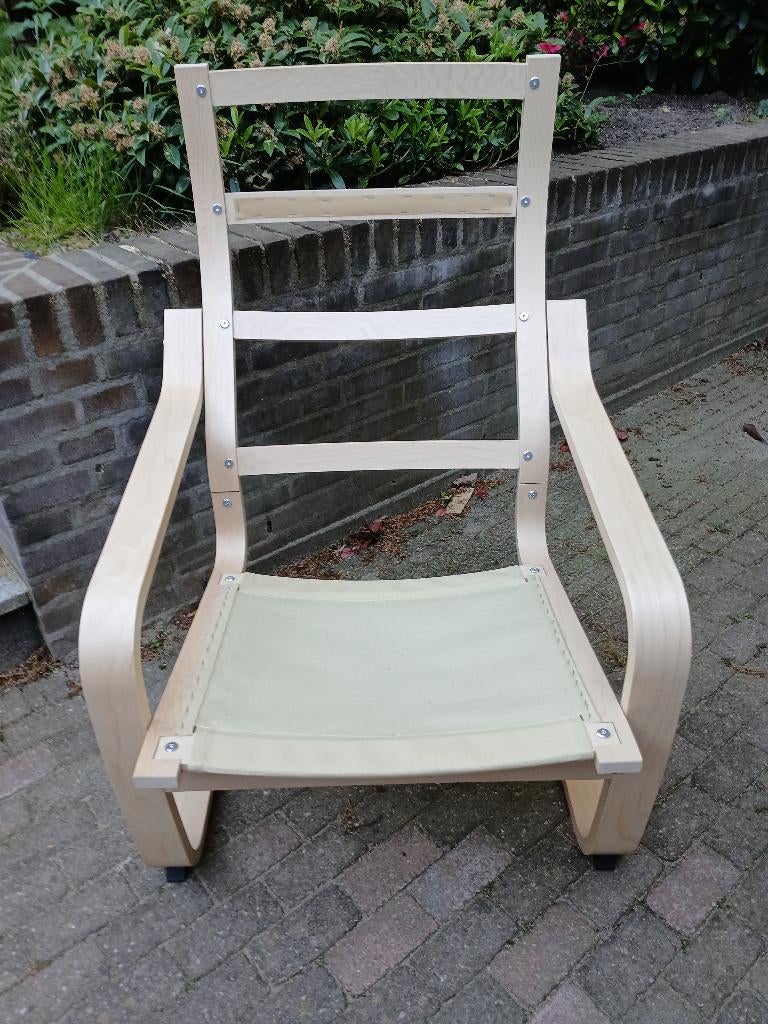 Ikea Poang stoel zonder kussen, Huis en Inrichting, Stoelen, Ophalen, Gebruikt, Overige kleuren, Groen