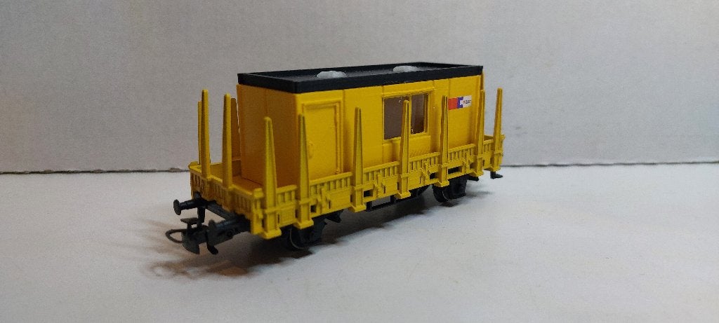 Strukton Rongen wagon met Bouwkeet *Nieuwstaat* (05), Wisselstroom, Wagon, Ophalen of Verzenden, Märklin