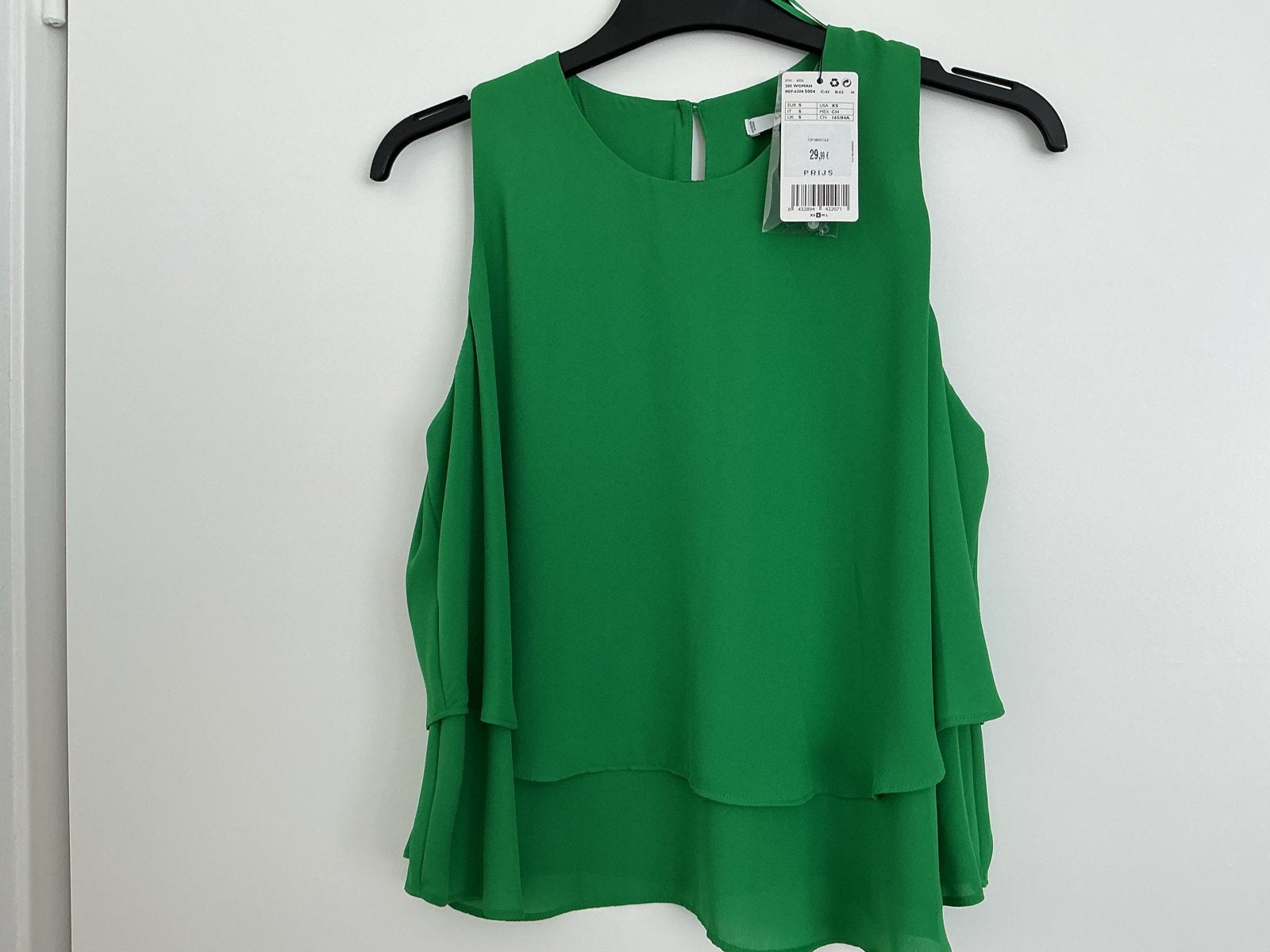 Nieuwe Mango top met open schouders - Maat S, Kleding | Dames, Tops, Nieuw, Ophalen of Verzenden, Groen, Maat 36 (S)