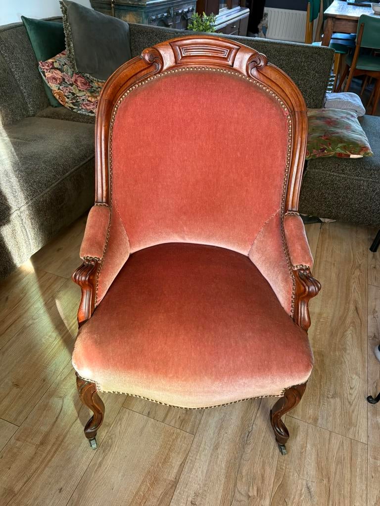 Antieke Victoriaanse Mahonie Fauteuil, Ophalen