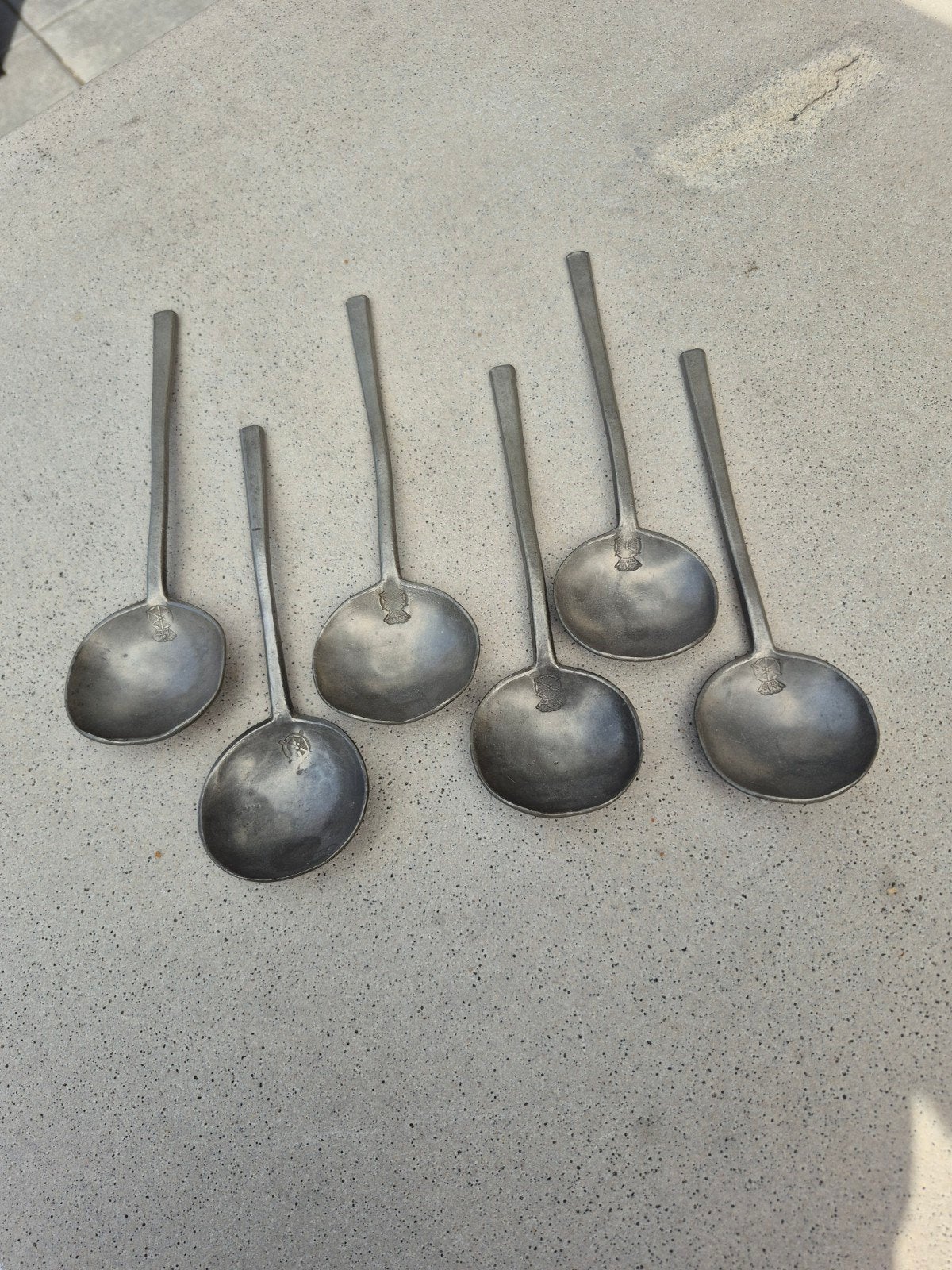 Tinnen lepel set antiek, Antiek en Kunst, Antiek | Tin, Ophalen