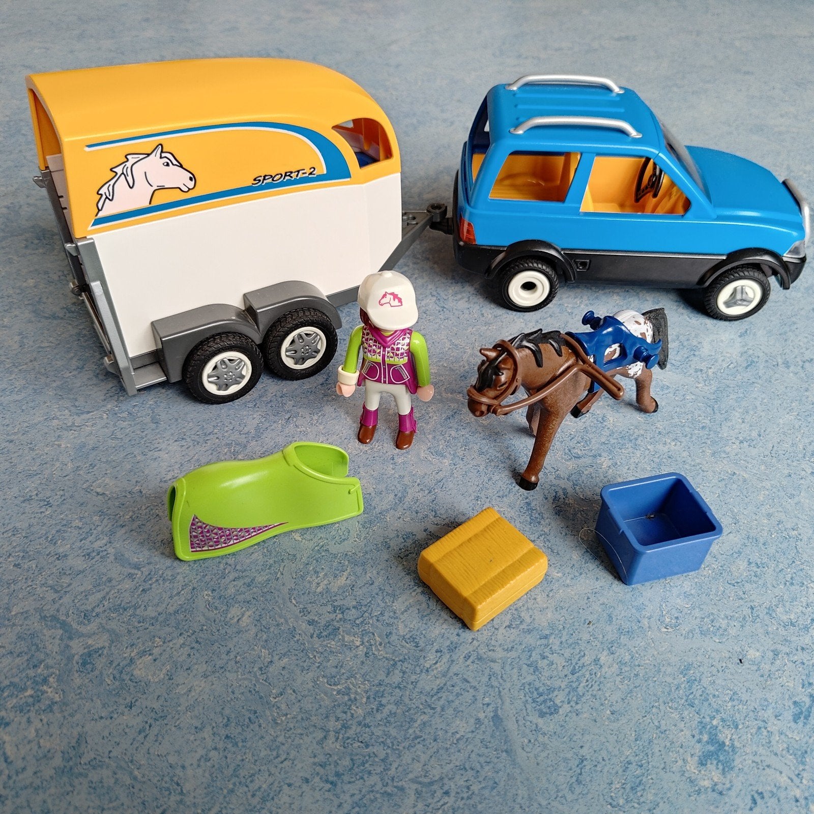 Playmobil Auto met Paardentrailer Set 5223, Ophalen of Verzenden