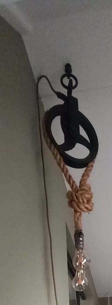 Hanglamp " Vintage" industrieel, Huis en Inrichting, Lampen | Hanglampen, Ophalen, Gebruikt, Overige materialen, Vintage