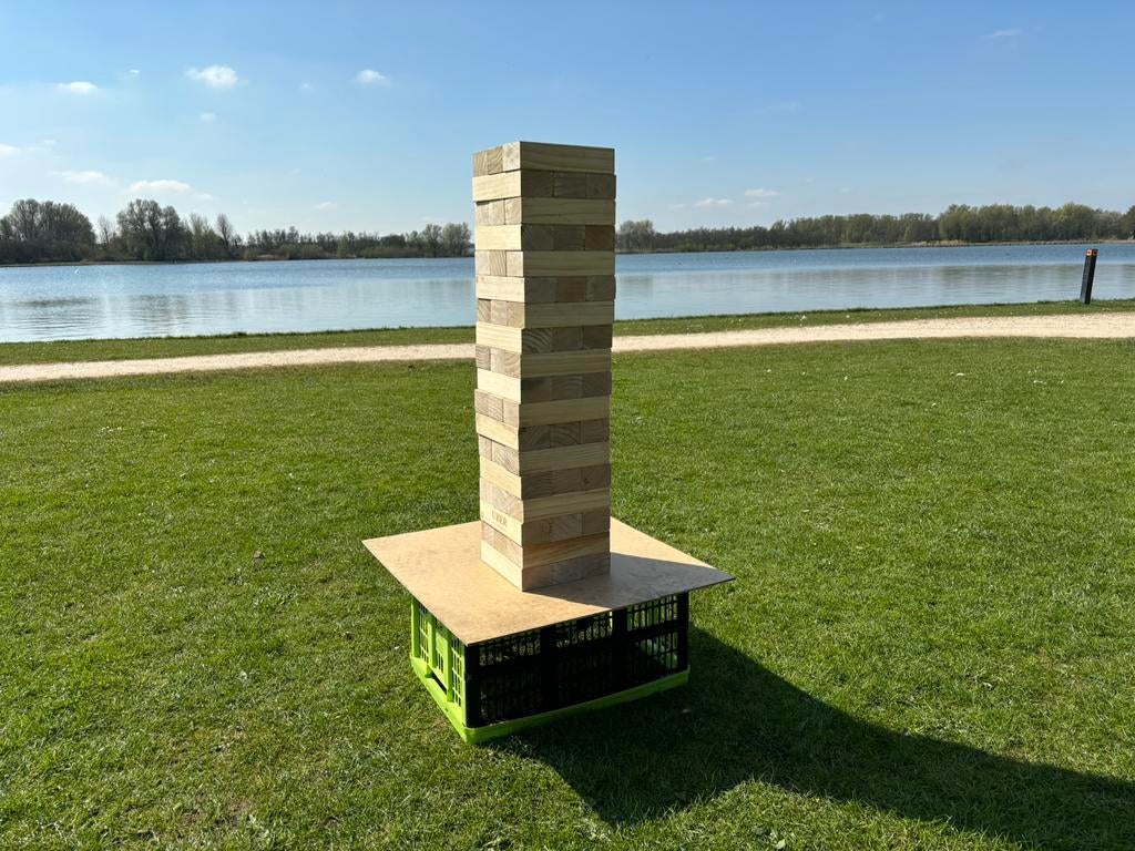 Mega Jenga – Escape the Gym!, Hobby en Vrije tijd, Feestartikelen | Verhuur, Verzenden, Nieuw, Overige