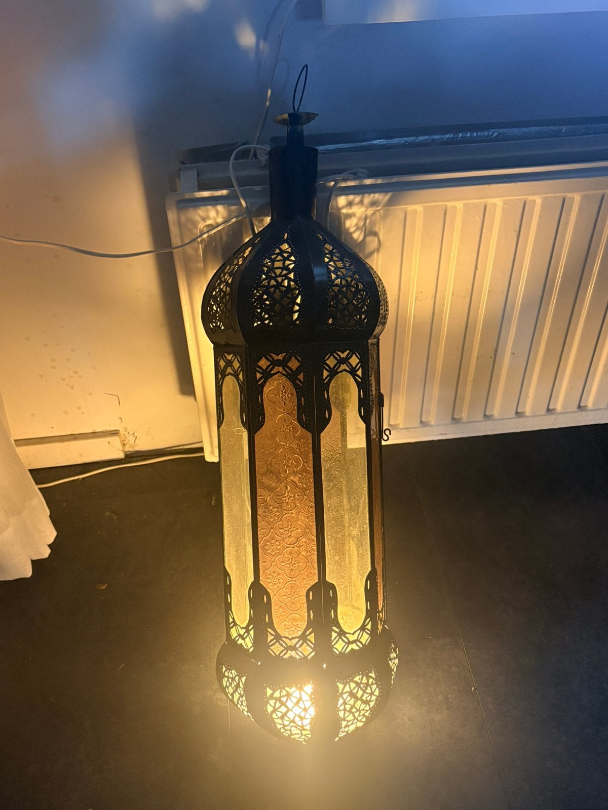 Grote hangende Marokkaanse lamp, Ophalen of Verzenden, Zo goed als nieuw