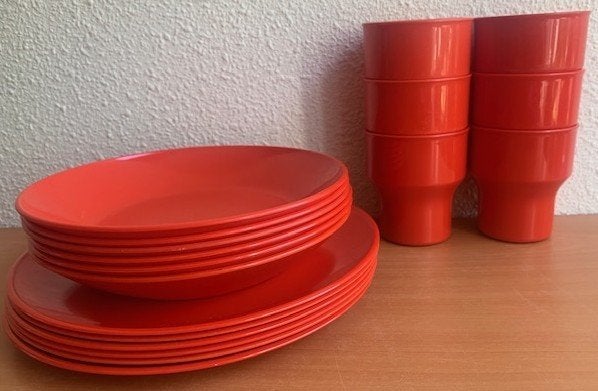 Mepal Kopenhagen: 6-p. servies #3 (retro/vintage), Lochem, Ophalen of Verzenden, Zo goed als nieuw, Mepal
