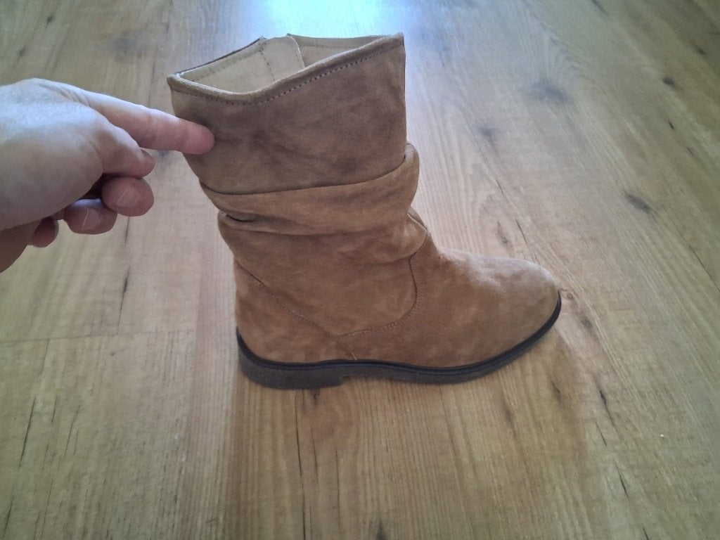 Leren damesschoen maat 40, Hoge laarzen, Beige, Nieuw, Ophalen of Verzenden