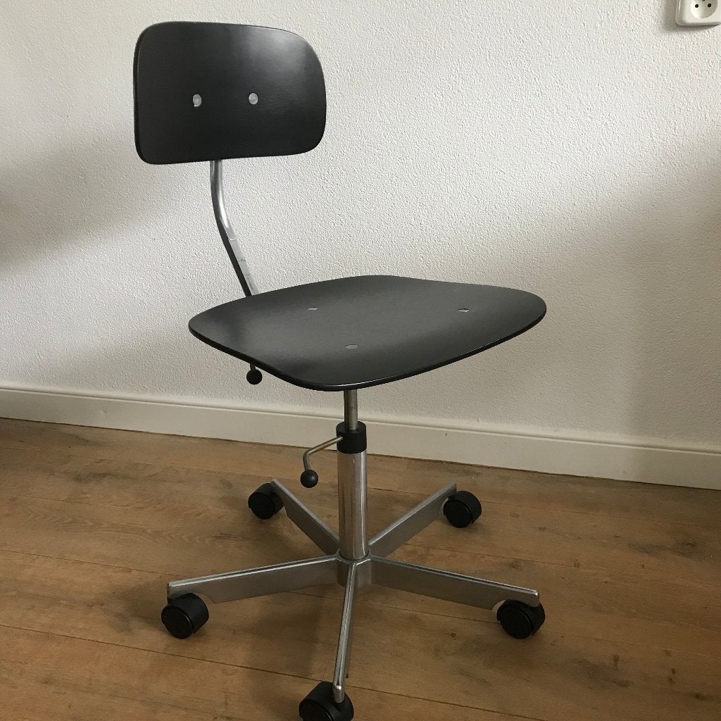 Vintage Kevi bureaustoel Jorgen Rasmussen Zwart, Huis en Inrichting, Ophalen, Gebruikt, Zwart, Nvt