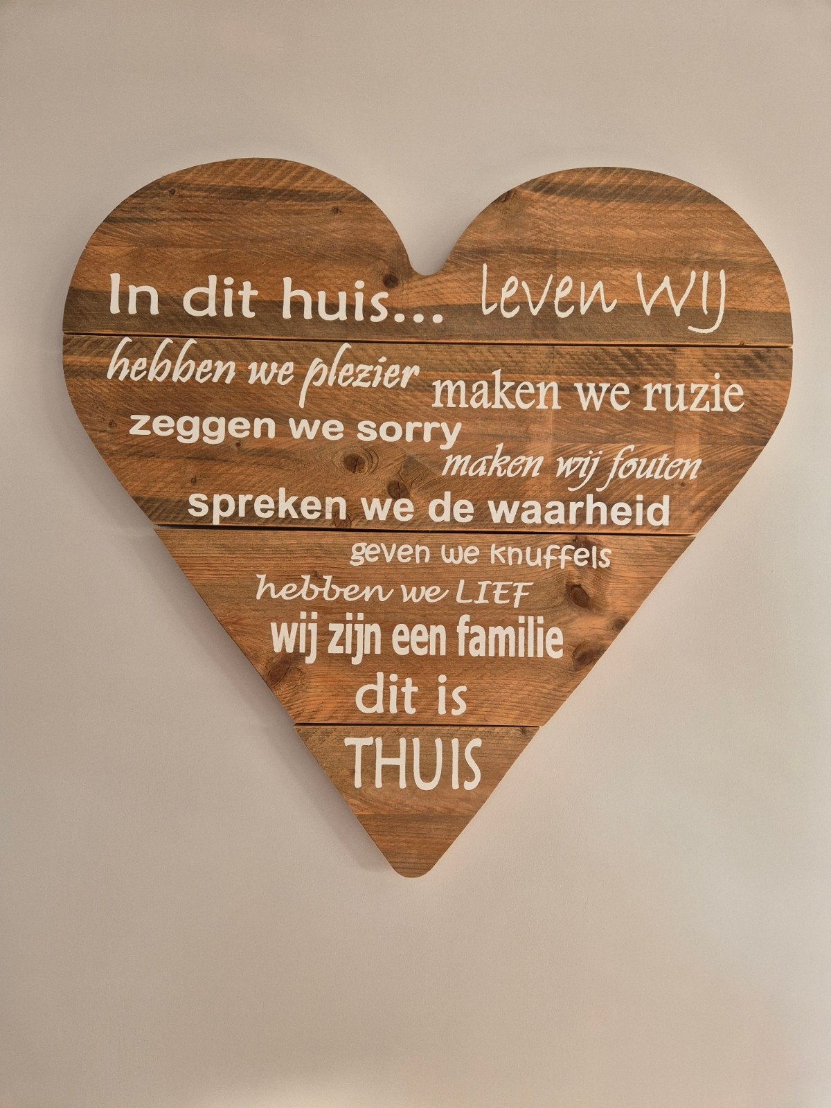 Groot houten Hart, Ophalen of Verzenden, Zo goed als nieuw, Hout, 74 cm
