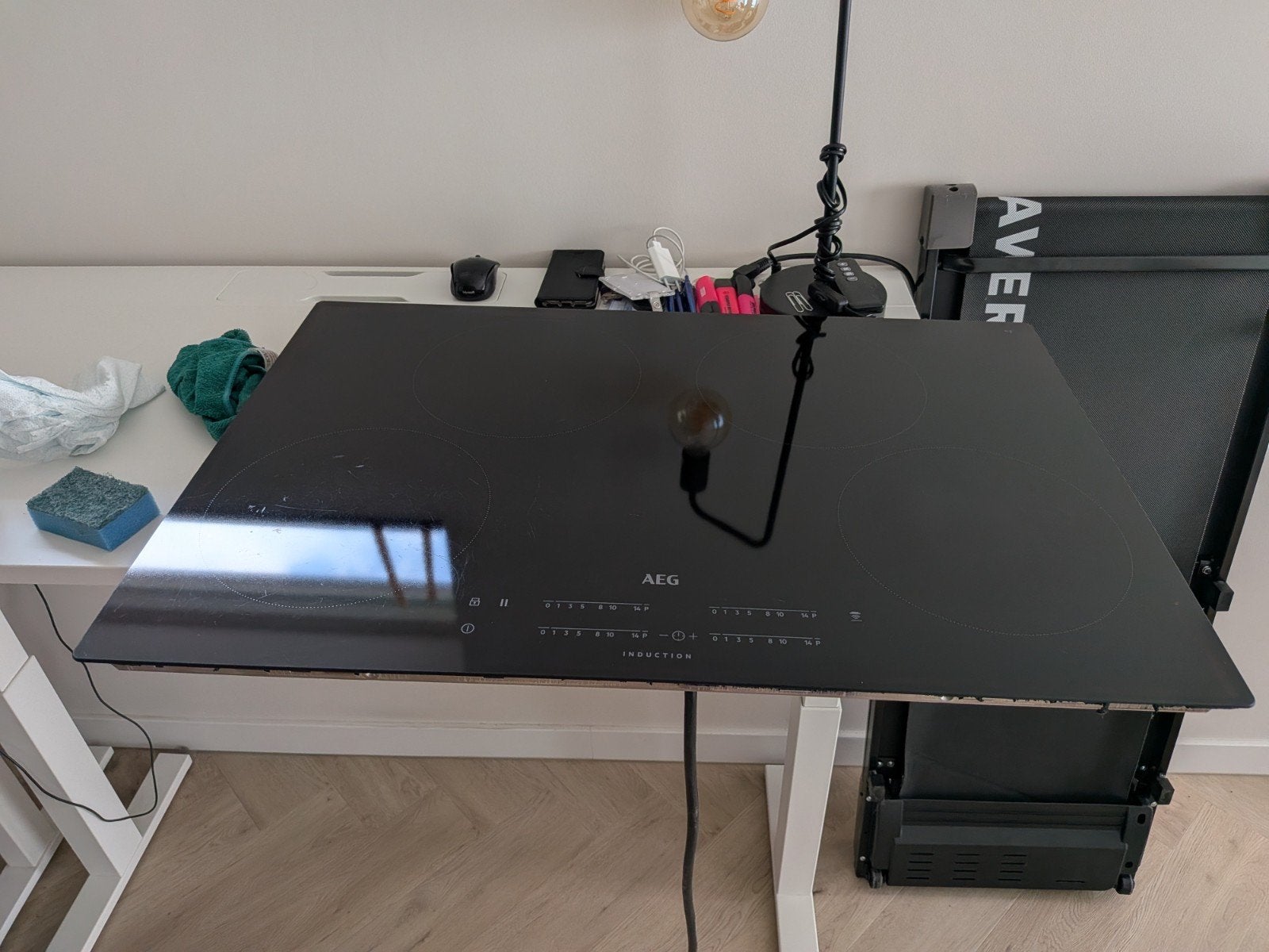 AEG inductiekookplaat Maxisense, Witgoed en Apparatuur, Kookplaten, Ophalen, Gebruikt, 4 kookzones, Inbouw